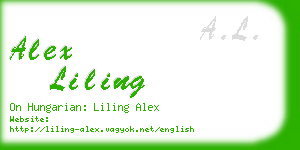 alex liling business card